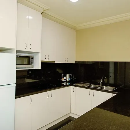 Yarrawonga Mulwala Golf Club Hotel Exterior photo A typical kitchen in a student apartment
